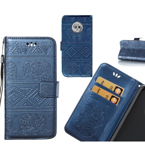 MOTO G6 case Wallet Leather flip case Embossed Elephant Pattern