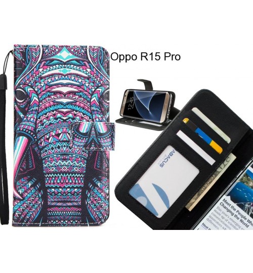 Oppo R15 Pro case 3 card leather wallet case printed ID