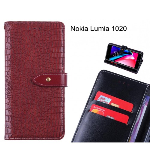 Nokia Lumia 1020 case croco pattern leather wallet case