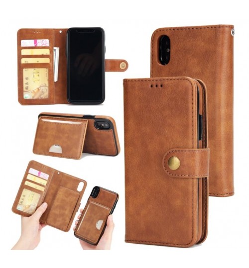iPhone XS  case Detachable Leather Card Slots Wallet Case