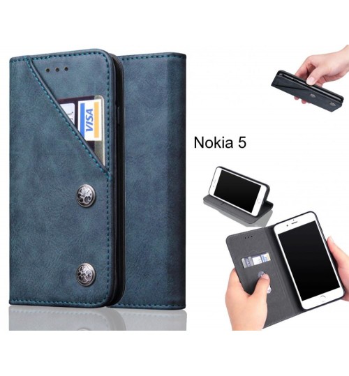 Nokia 5 Case vintage wallet leather case