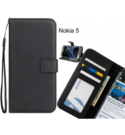 Nokia 5 Case Wallet Leather ID Card Case