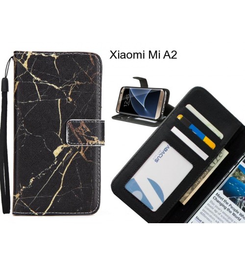 Xiaomi Mi A2 case 3 card leather wallet case printed ID