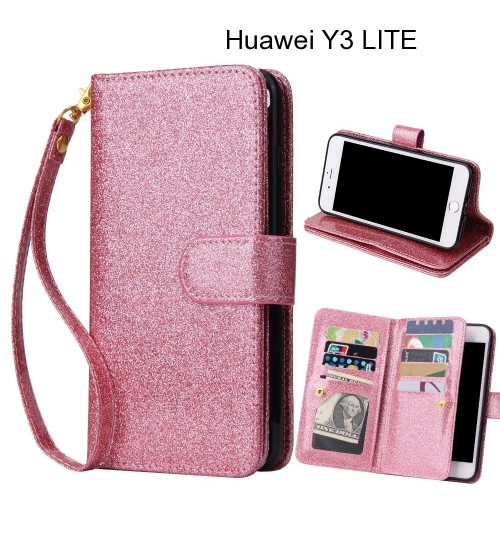 Huawei Y3 LITE Case Glaring Multifunction Wallet Leather Case