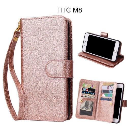 HTC M8 Case Glaring Multifunction Wallet Leather Case