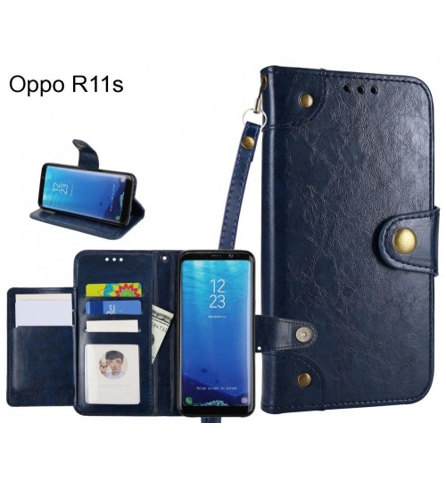 Oppo R11s case executive fine leather wallet case