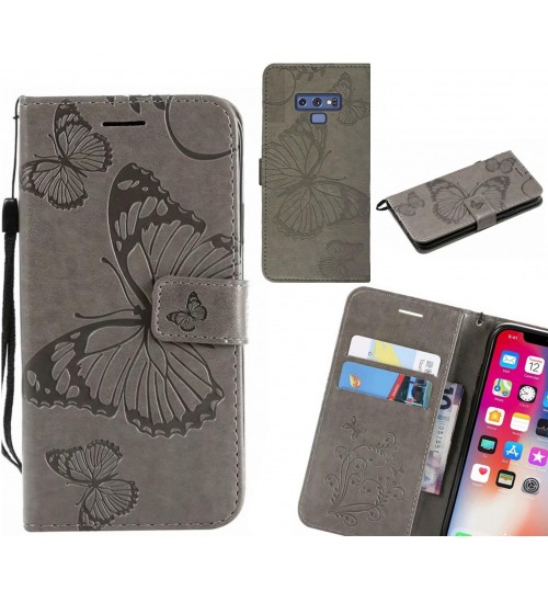Galaxy Note 9 Case Embossed Butterfly Wallet Leather Case