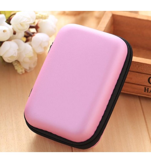 Mini Storage Box Earphones Hard Case Cable Holder Earbuds Carry Pouch