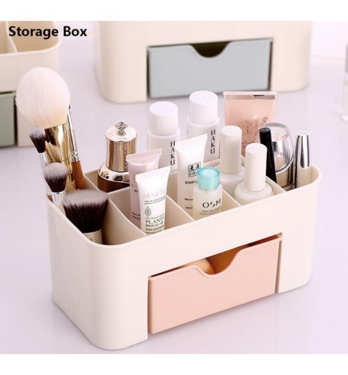 Cosmetic Jewelry Storage Drawer Plastic Home Office Desk Makeup