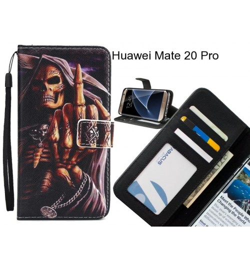 Huawei Mate 20 Pro case 3 card leather wallet case printed ID