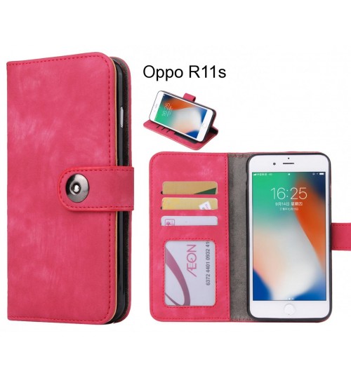 Oppo R11s case retro leather wallet case