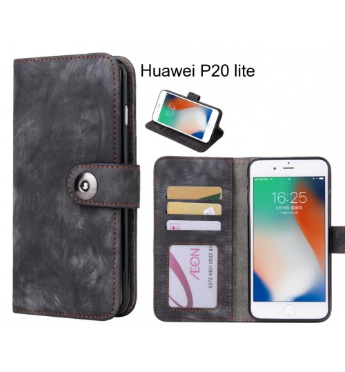Huawei P20 lite case retro leather wallet case