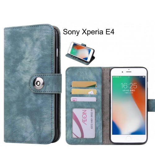 Sony Xperia E4 case retro leather wallet case