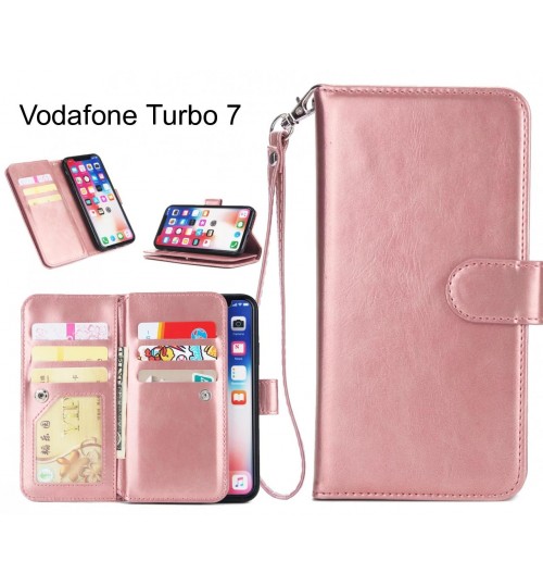 Vodafone Turbo 7 Case triple wallet leather case 9 card slots