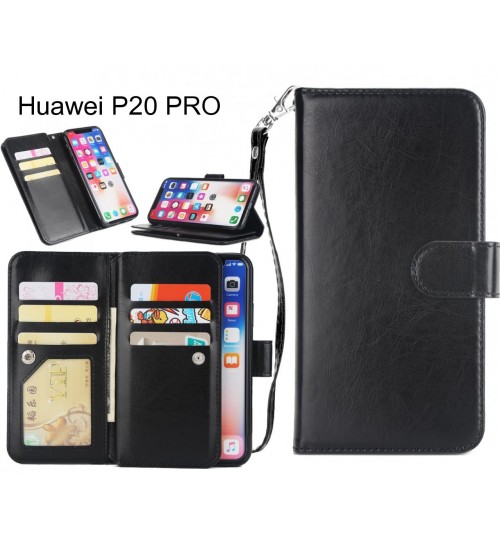 Huawei P20 PRO Case triple wallet leather case 9 card slots