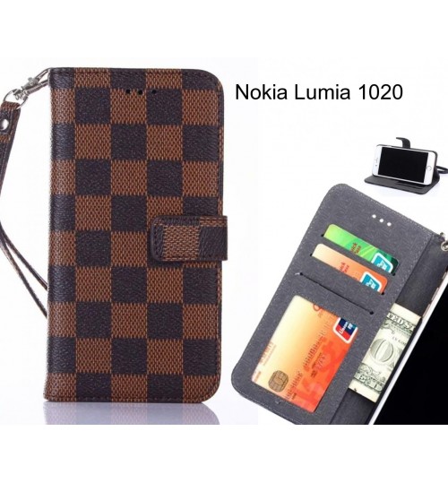 Nokia Lumia 1020 Case Grid Wallet Leather Case