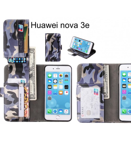 Huawei nova 3e Case Wallet Leather Flip Case 7 Card Slots