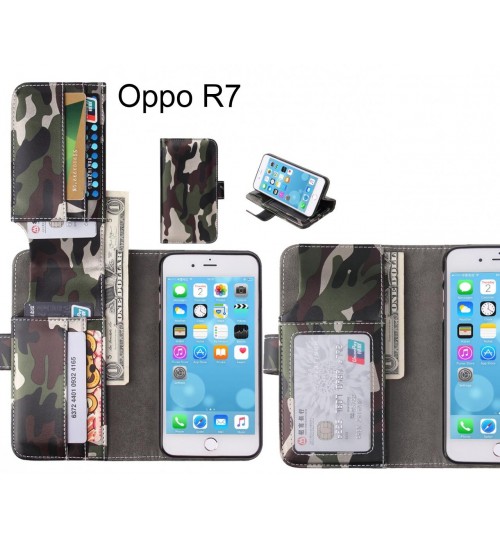 Oppo R7 Case Wallet Leather Flip Case 7 Card Slots