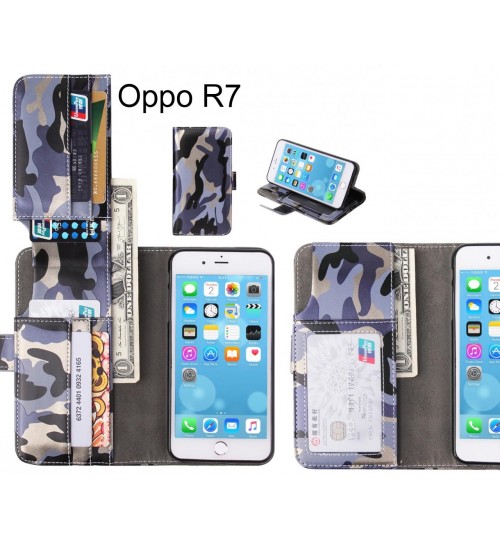 Oppo R7 Case Wallet Leather Flip Case 7 Card Slots