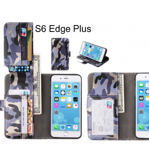 S6 Edge Plus Case Wallet Leather Flip Case 7 Card Slots