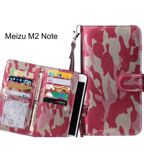 Meizu M2 Note Case Multi function Wallet Leather Case Camouflage