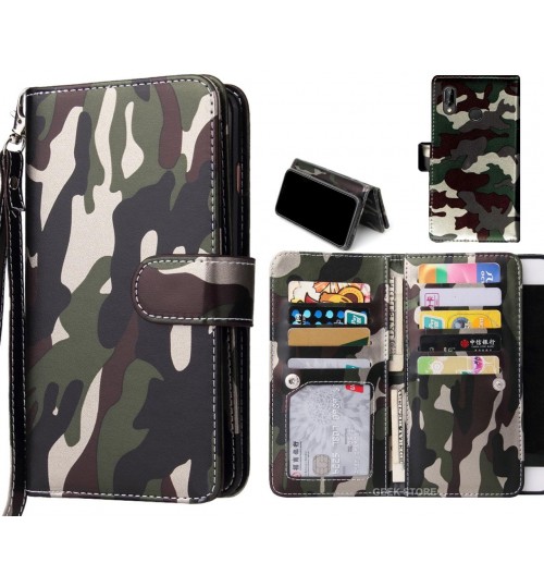 Huawei P20 lite Case Multi function Wallet Leather Case Camouflage
