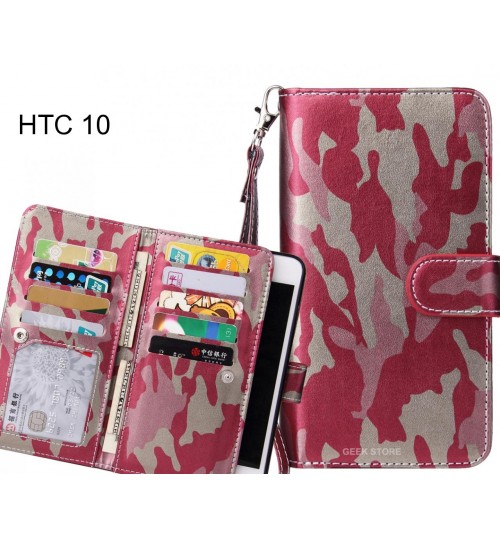 HTC 10 Case Multi function Wallet Leather Case Camouflage