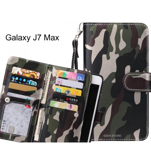 Galaxy J7 Max Case Multi function Wallet Leather Case Camouflage