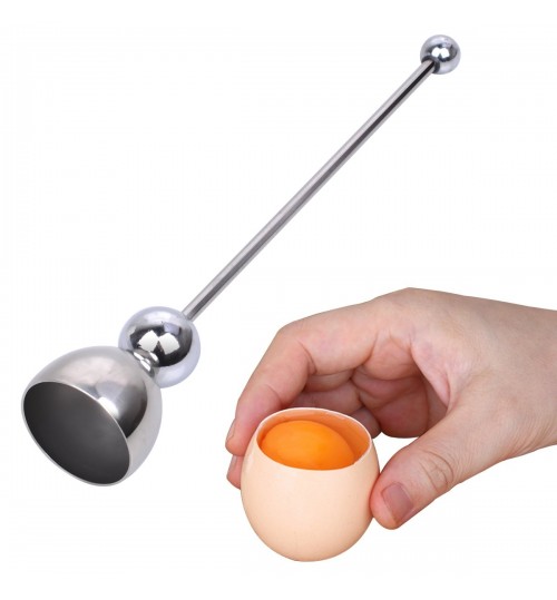 Stainless Steel Boiled Egg Topper Shell Top Cutter Knocker Opener Kitchen Tool
