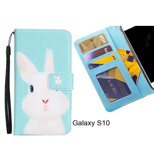 Galaxy S10 case 3 card leather wallet case printed ID