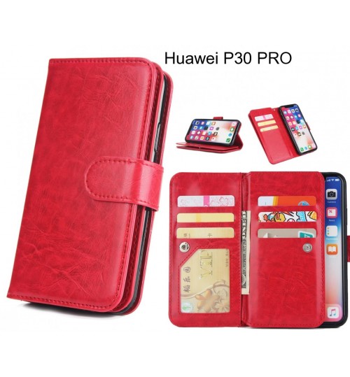 Huawei P30 PRO  Case triple wallet leather case 9 card slots
