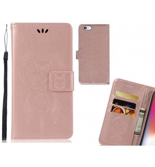 iPhone 6S Plus Case Embossed leather wallet case owl