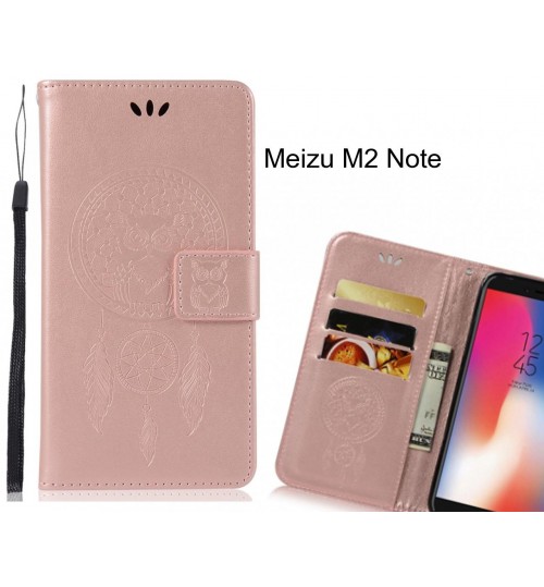 Meizu M2 Note Case Embossed leather wallet case owl