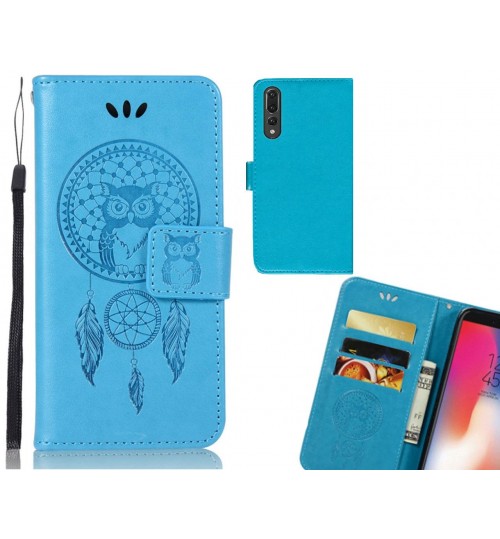 Huawei P20 PRO Case Embossed leather wallet case owl