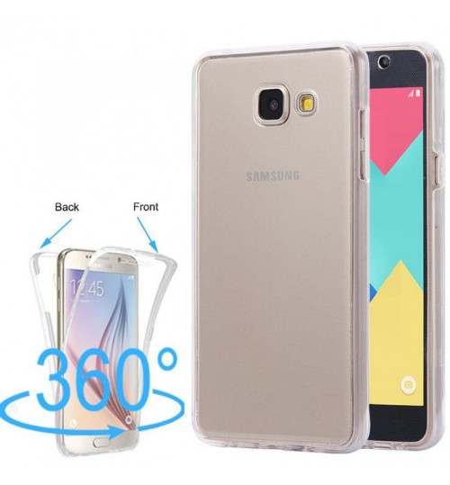Galaxy A8 2018 case 2 piece transparent full body protector case