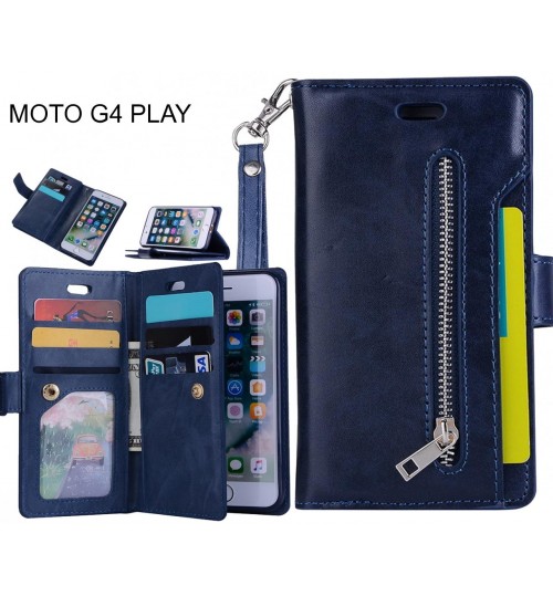 MOTO G4 PLAY Case Wallet Leather Case With Zip