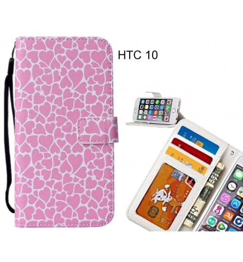 HTC 10 case leather wallet case printed ID