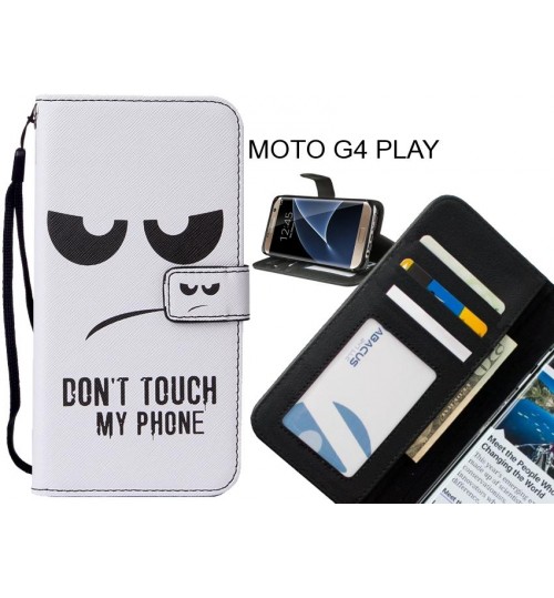 MOTO G4 PLAY case leather wallet case printed ID