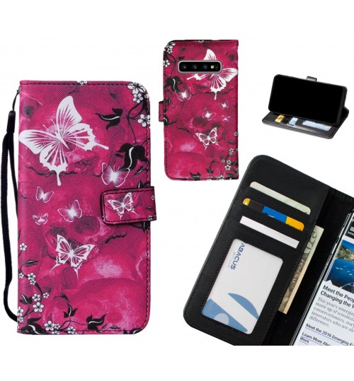 Galaxy S10 case leather wallet case printed ID