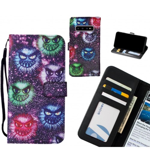 Galaxy S10 case leather wallet case printed ID