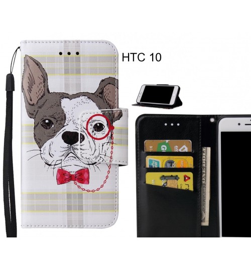HTC 10 Case wallet fine leather case printed