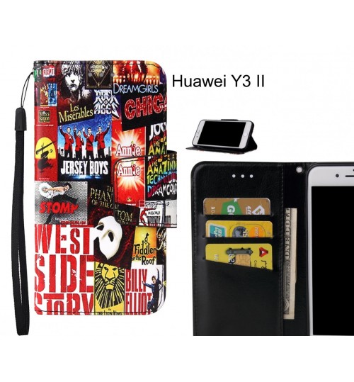 Huawei Y3 II Case wallet fine leather case printed