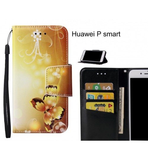 Huawei P smart Case wallet fine leather case printed