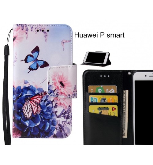 Huawei P smart Case wallet fine leather case printed