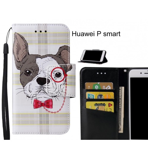 Huawei P smart Case wallet fine leather case printed