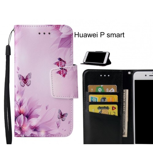 Huawei P smart Case wallet fine leather case printed