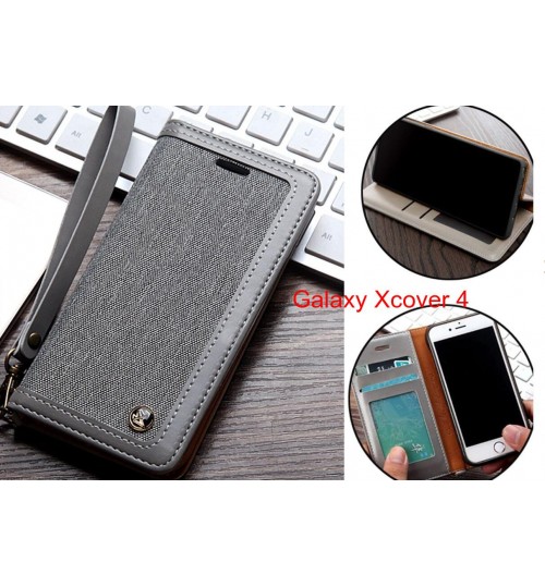 Galaxy Xcover 4 Case Wallet Denim Leather Case