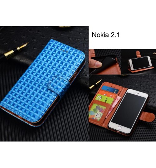 Nokia 2.1 Case Leather Wallet Case Cover