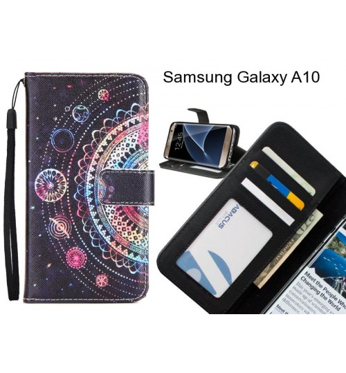 Samsung Galaxy A10 case 3 card leather wallet case printed ID