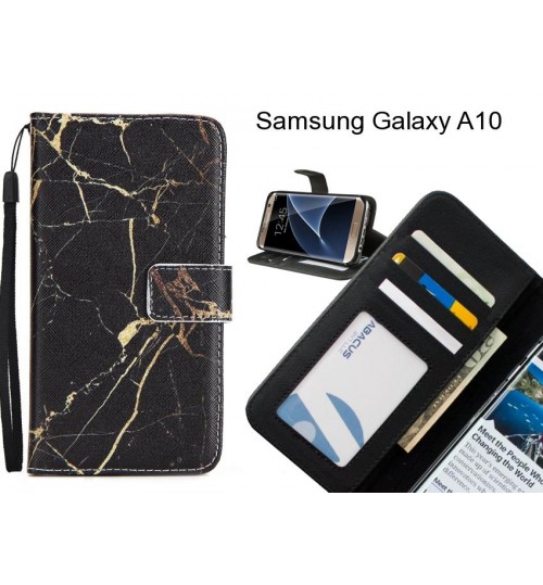 Samsung Galaxy A10 case 3 card leather wallet case printed ID